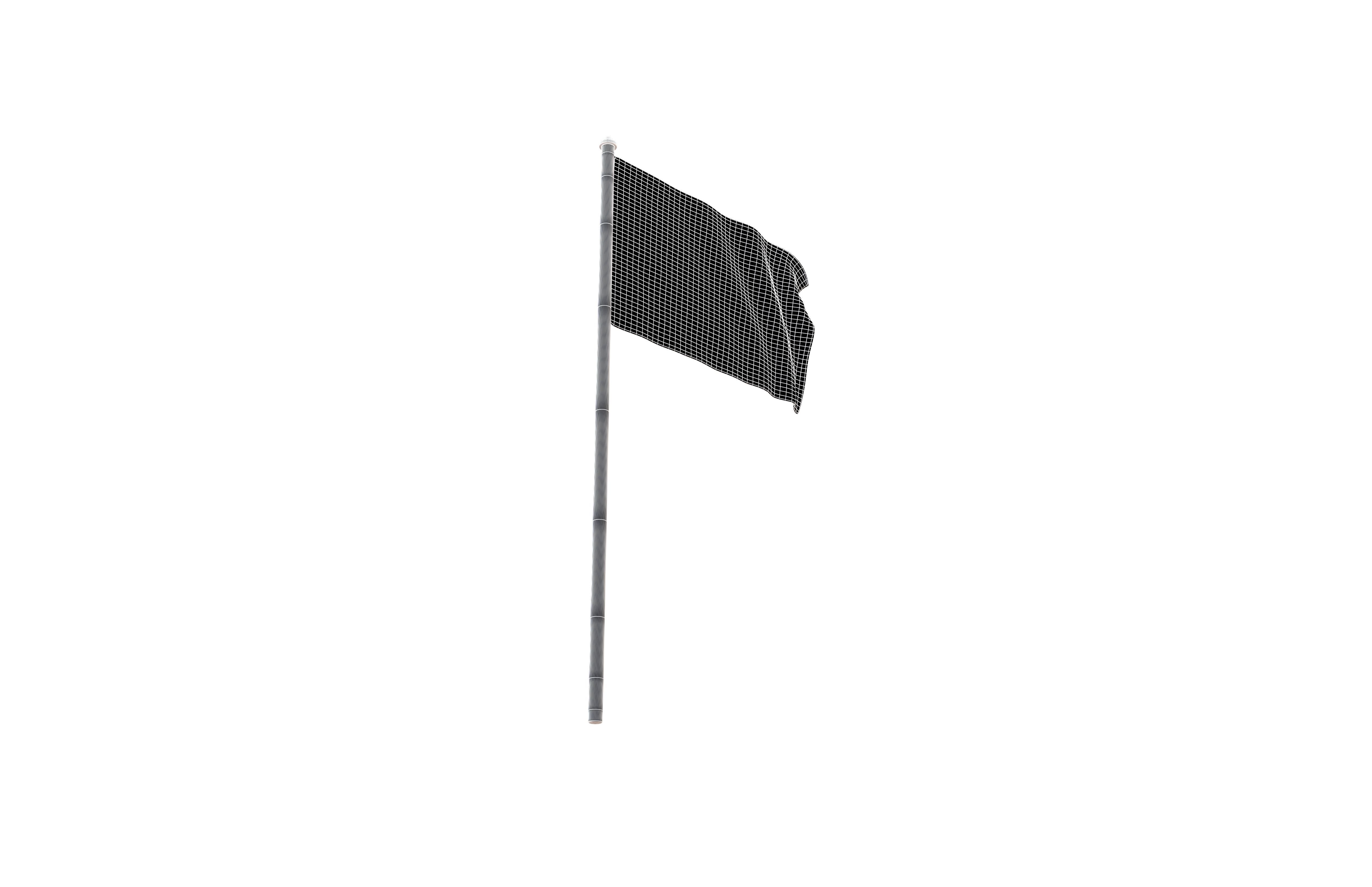 Checkered Racing Flag v1 001 Low-poly 3D model_6