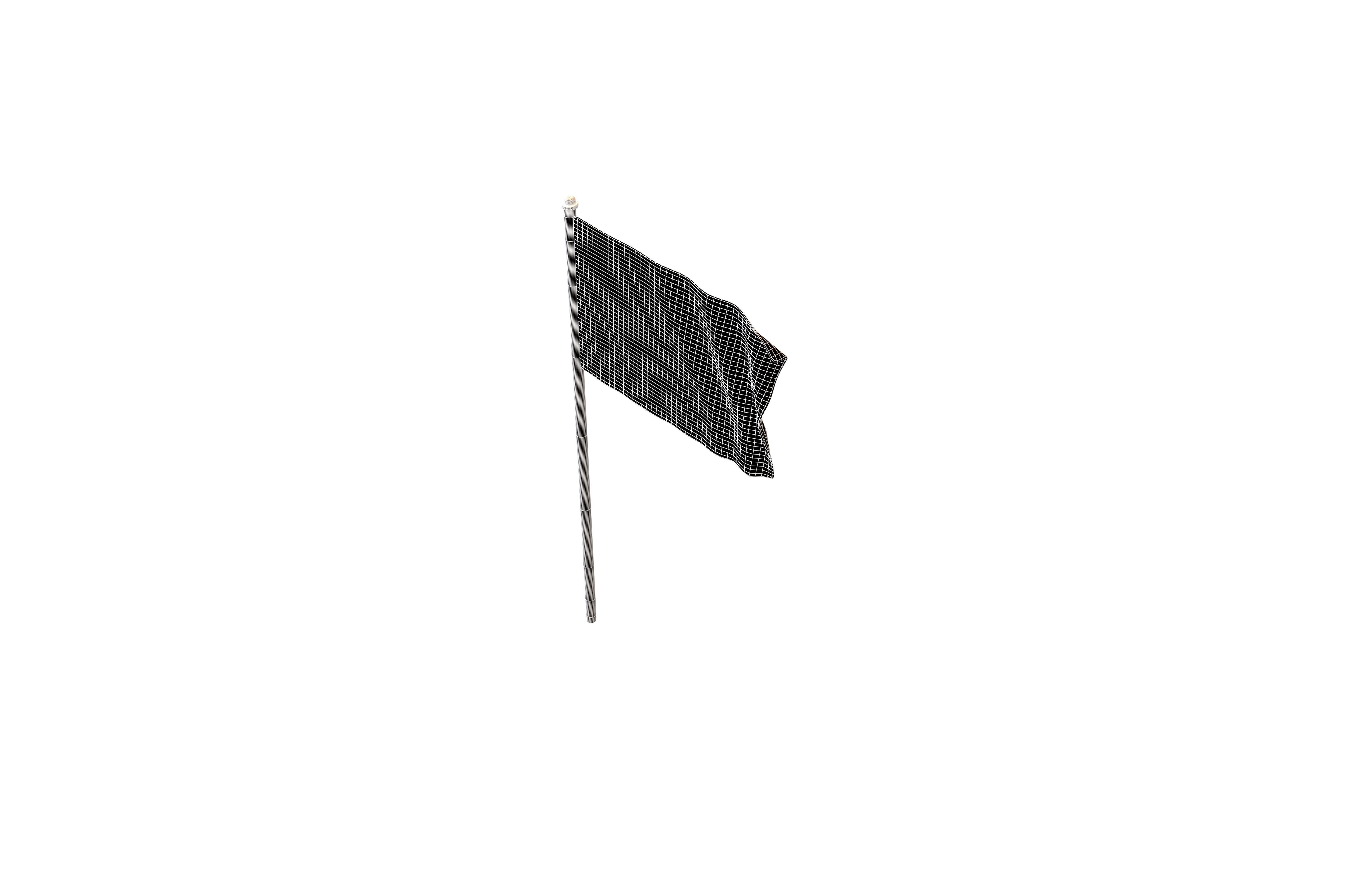 Checkered Racing Flag v1 001 Low-poly 3D model_5