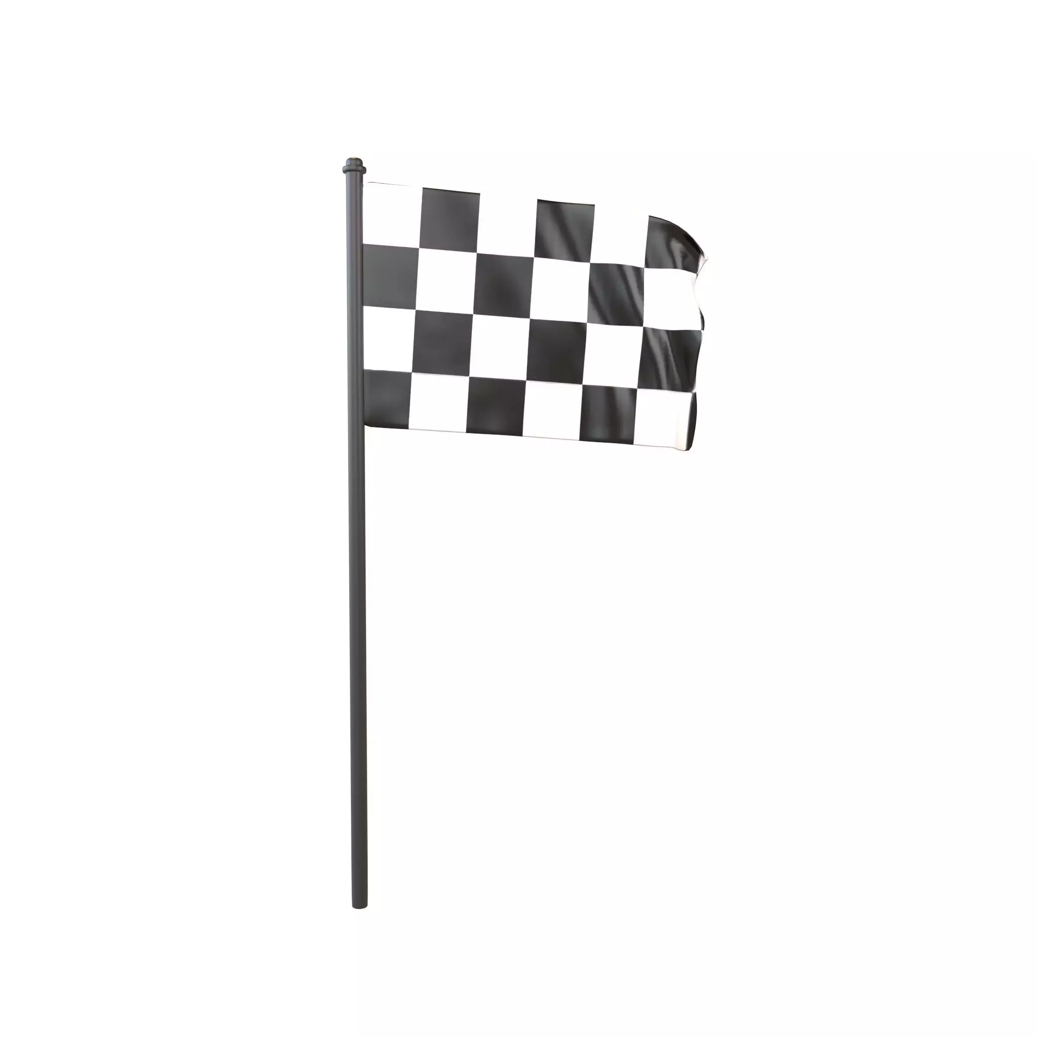 Checkered Racing Flag v1 001 Low-poly 3D model_0