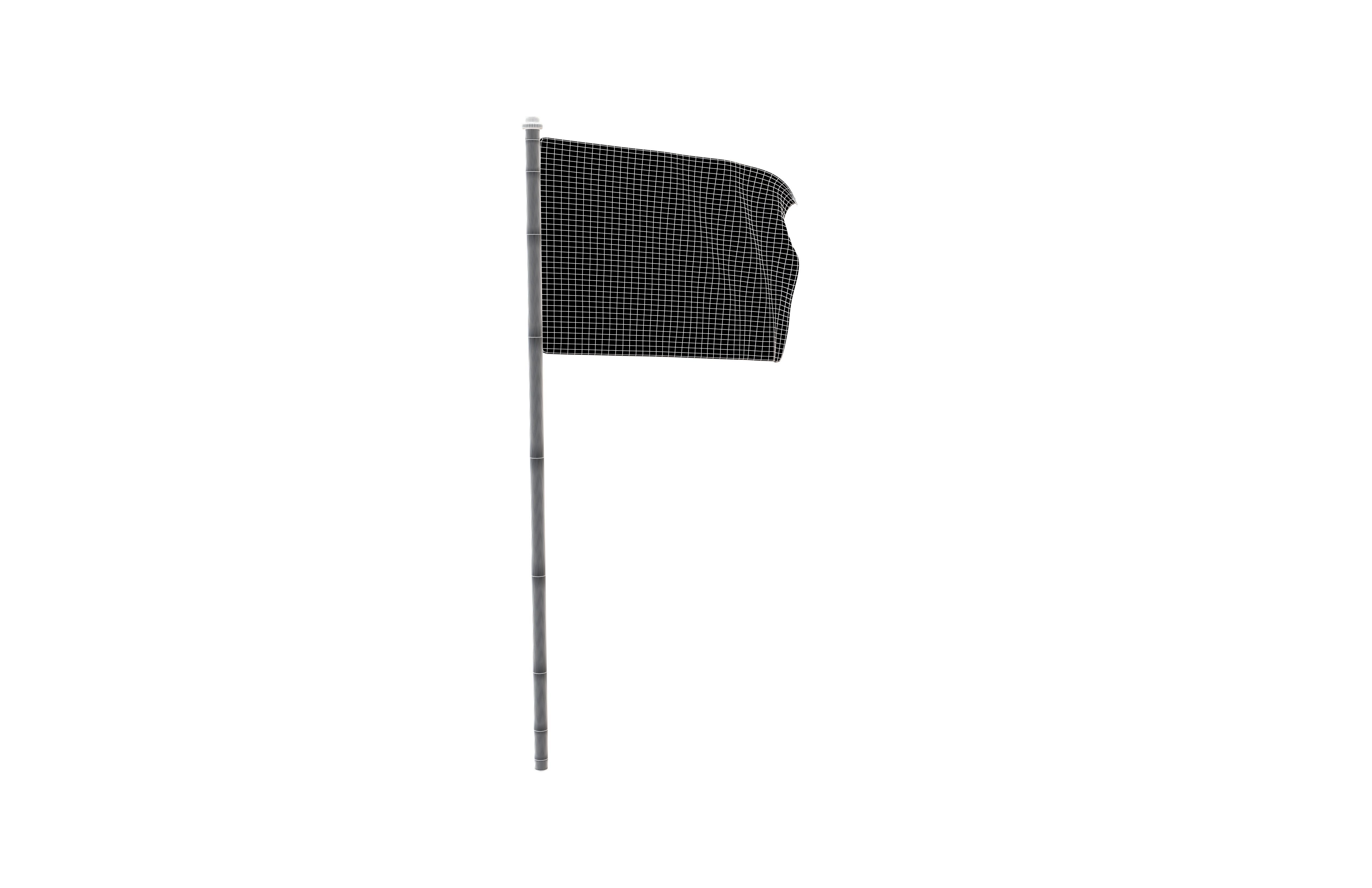 Checkered Racing Flag v1 001 Low-poly 3D model_4