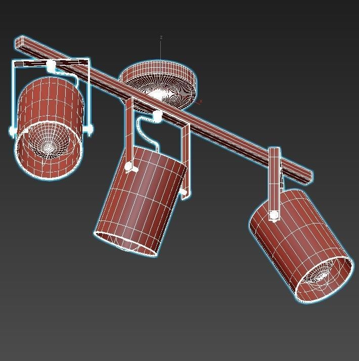 stilfort-neider-3015-02-03c track lighting fixture with three... 3D model_2