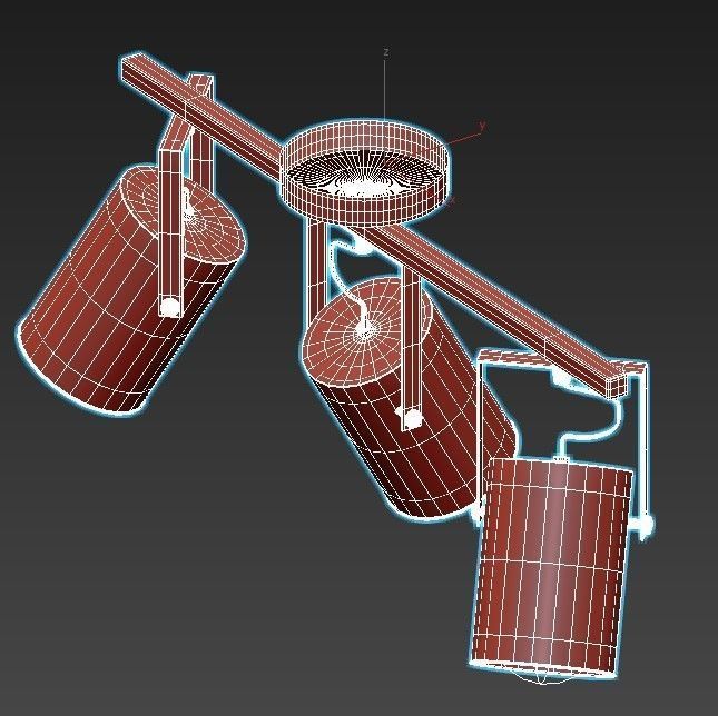 stilfort-neider-3015-02-03c track lighting fixture with three... 3D model_3