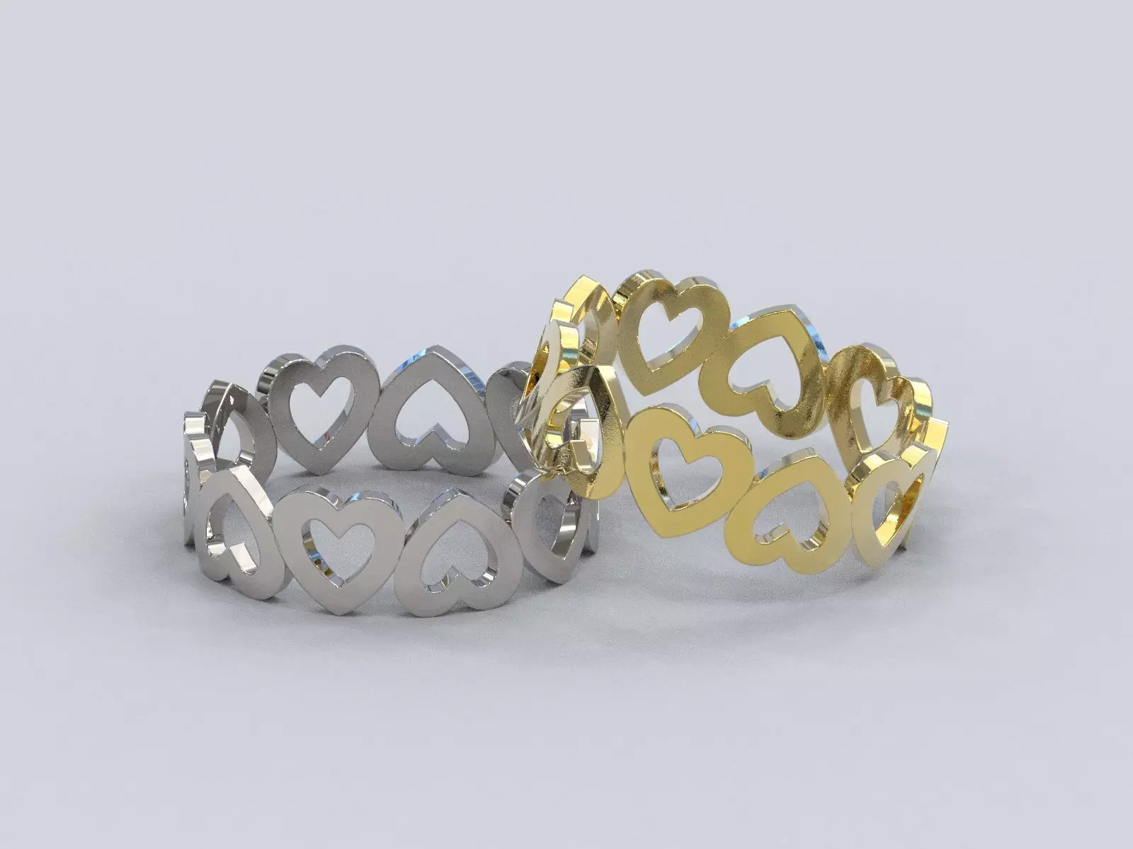 Eternity Heart Ring 3D print model