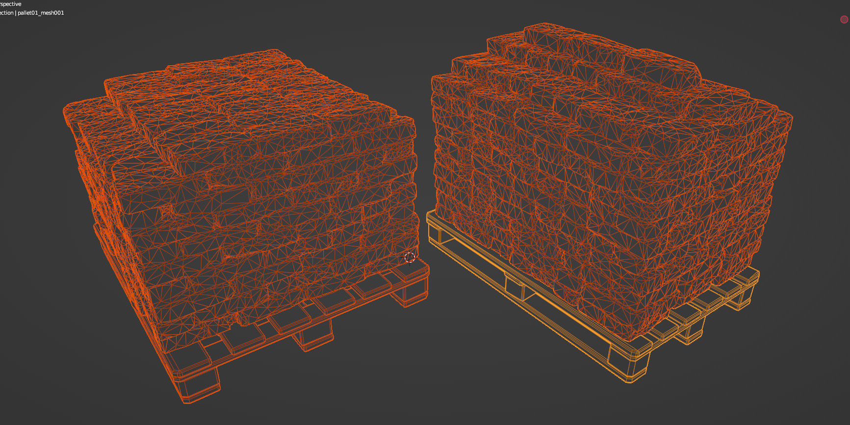 Pallets with old bricks 3D model_15