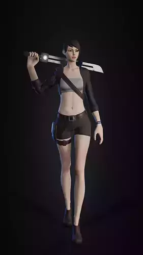 Game Ready Low Poly Female Character
