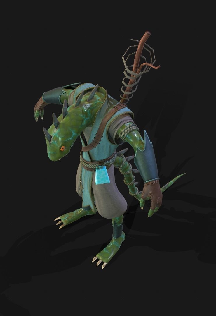 lizardmage lizard Low-poly 3D model_8