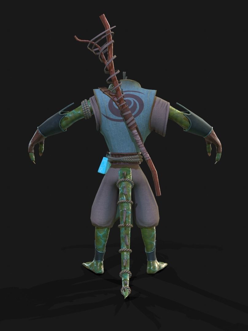 lizardmage lizard Low-poly 3D model_11