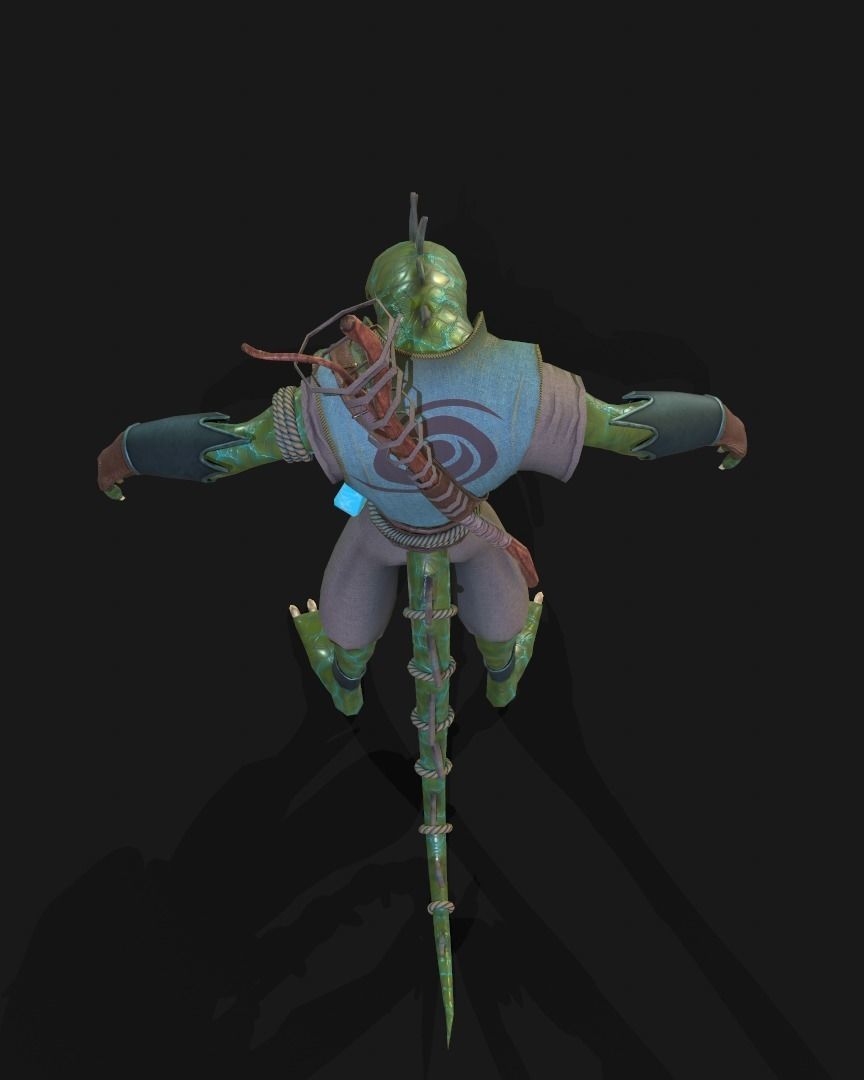 lizardmage lizard Low-poly 3D model_9