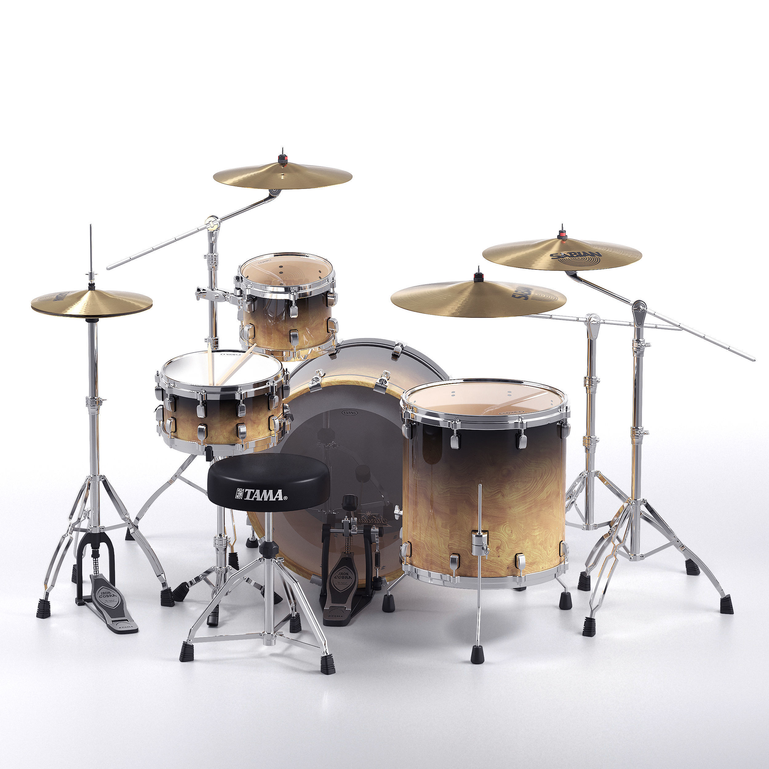 Tama Performer Drum kit 3D model_1
