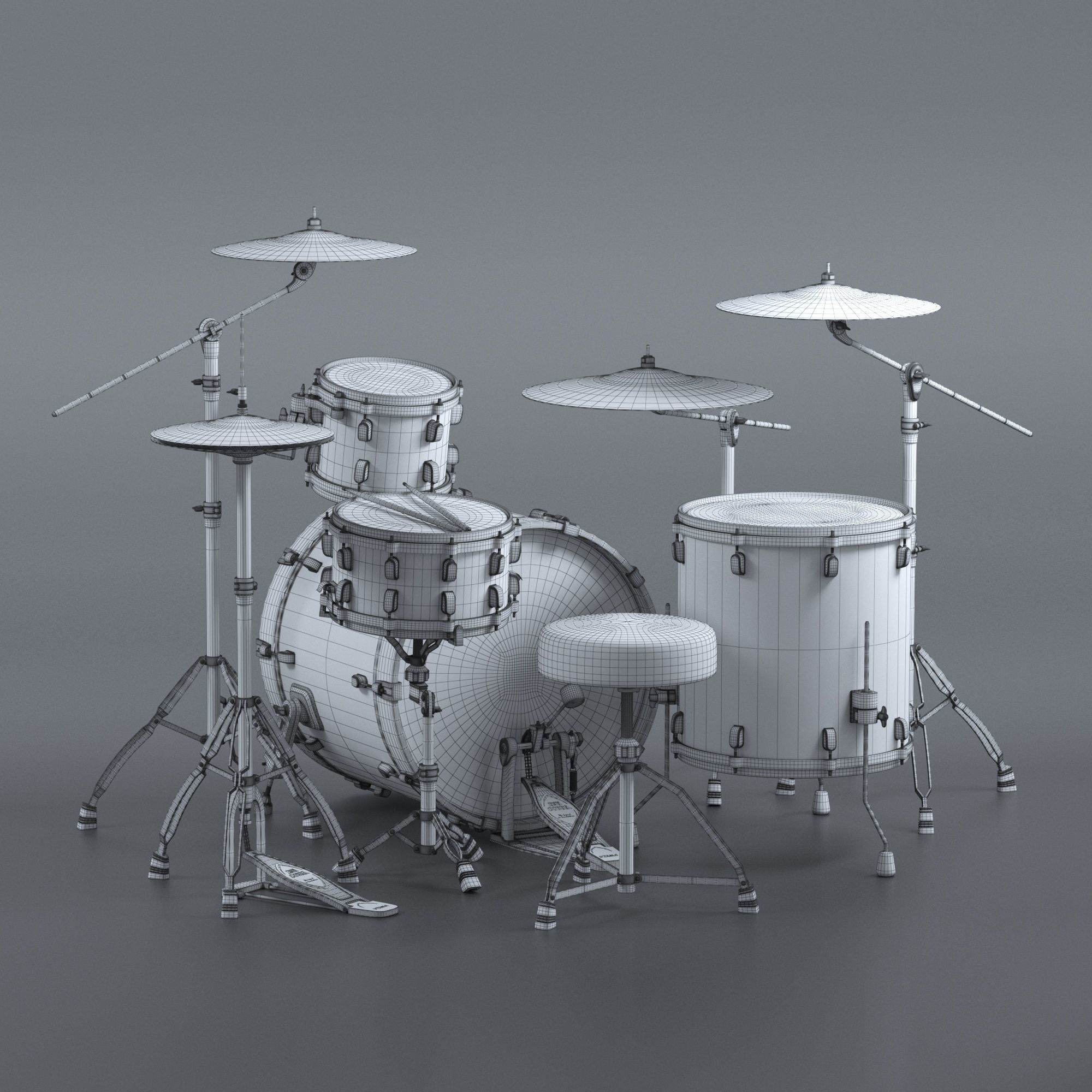 Tama Performer Drum kit 3D model_6