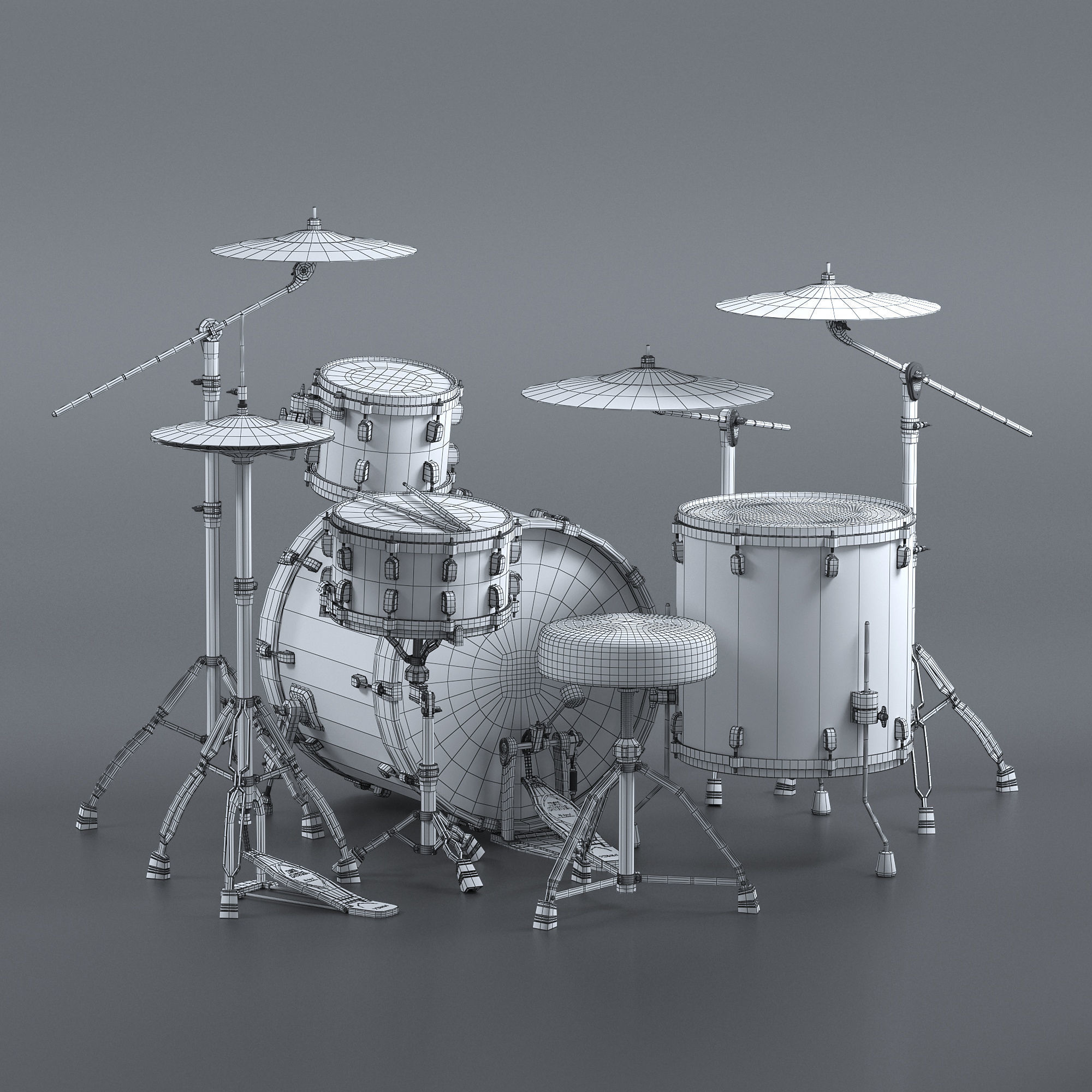Tama Performer Drum kit 3D model_5