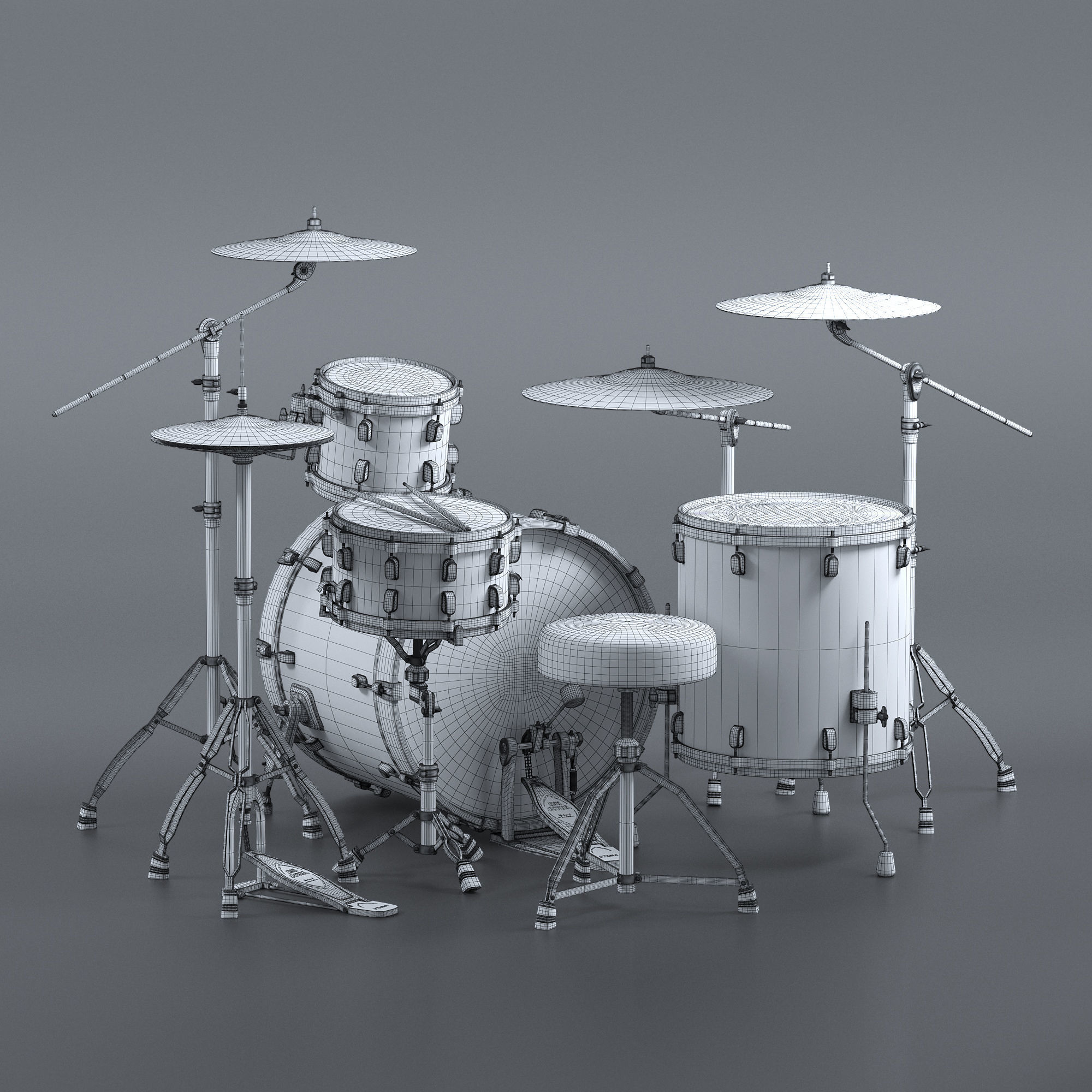 Tama Performer Drum kit 3D model_7