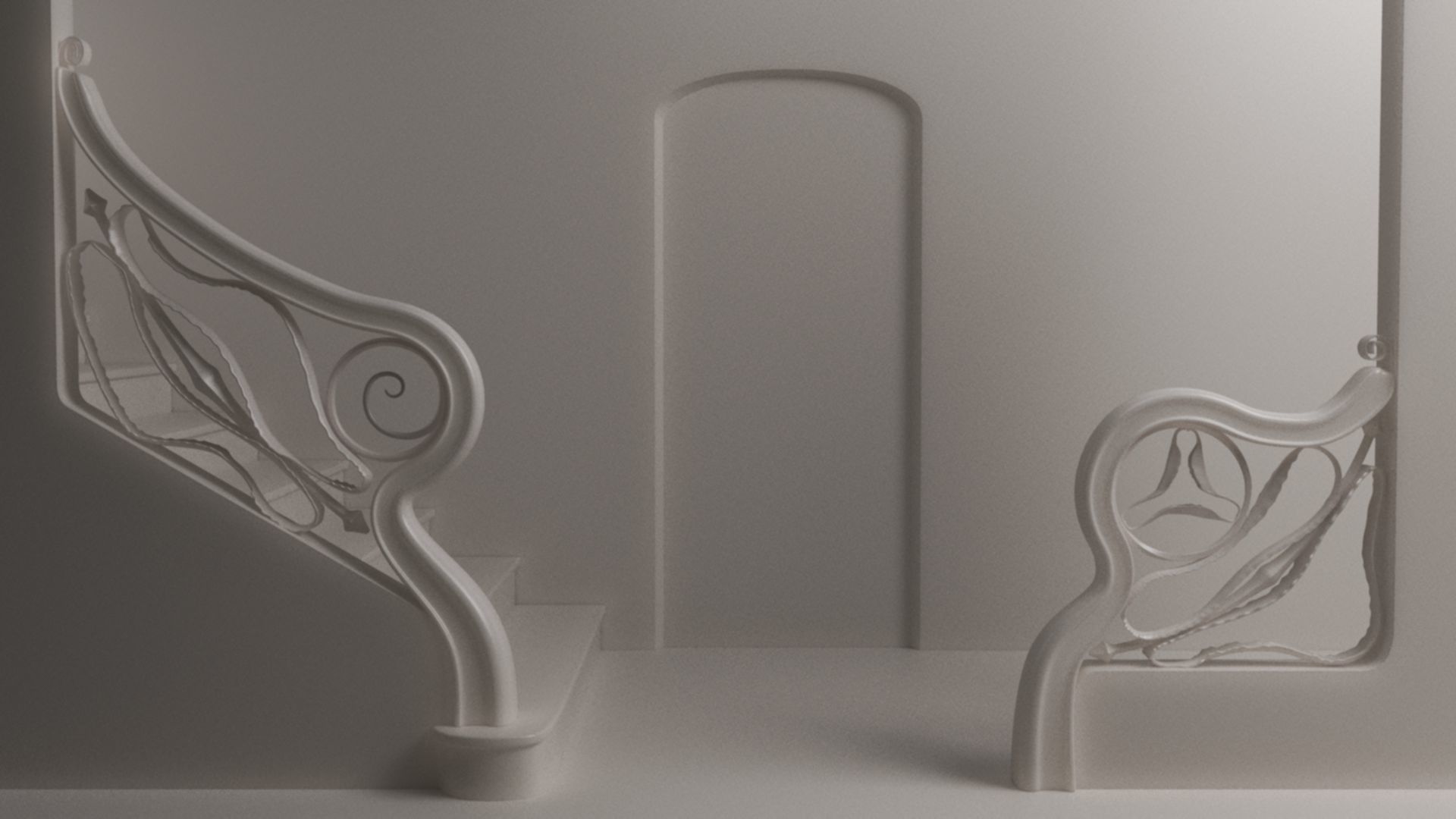 Stairway spiral - Casa Batllo - Gaudi Free 3D model_7