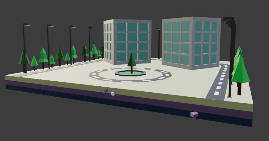 Commercial building Low poly Vol 08 Low-poly 3D model_18