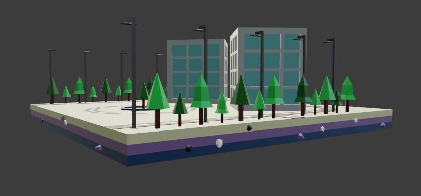 Commercial building Low poly Vol 08 Low-poly 3D model_11