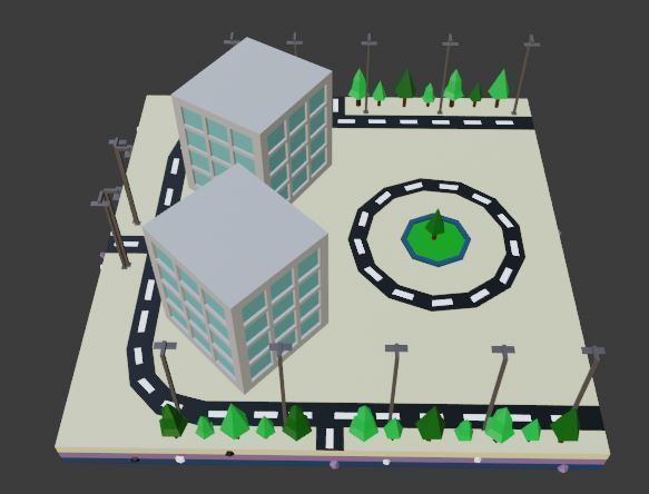 Commercial building Low poly Vol 08 Low-poly 3D model_17