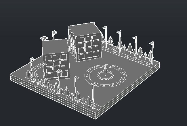Commercial building Low poly Vol 08 Low-poly 3D model_20