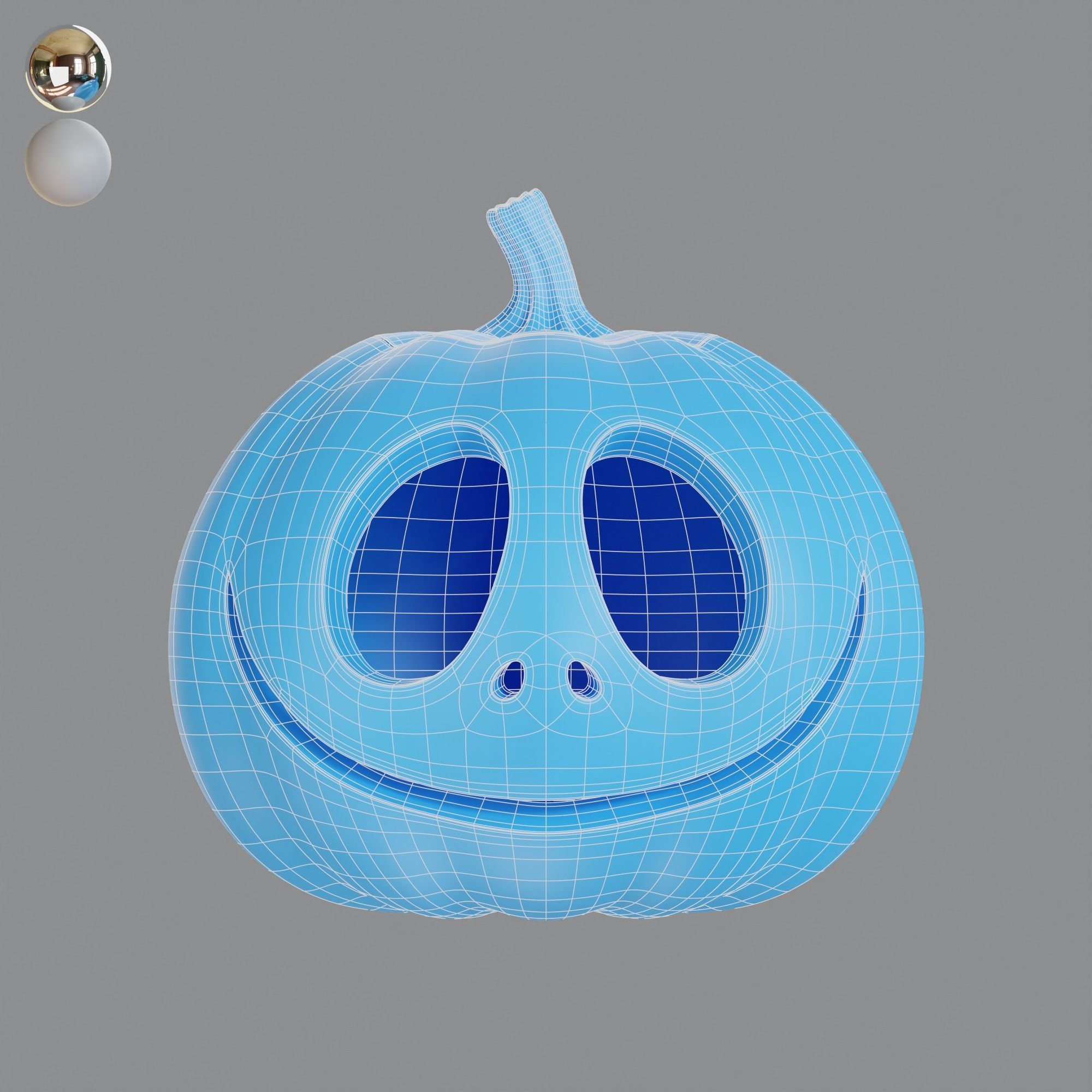 3D Pumpkin halloween 3D model_3