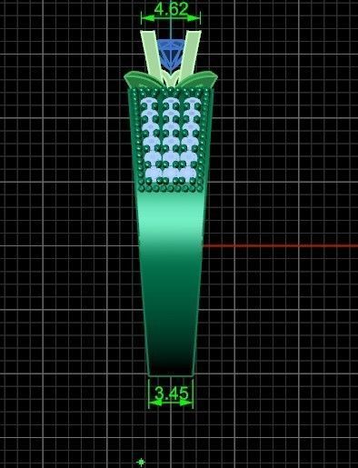 stylish ring with stones 3D print model_29