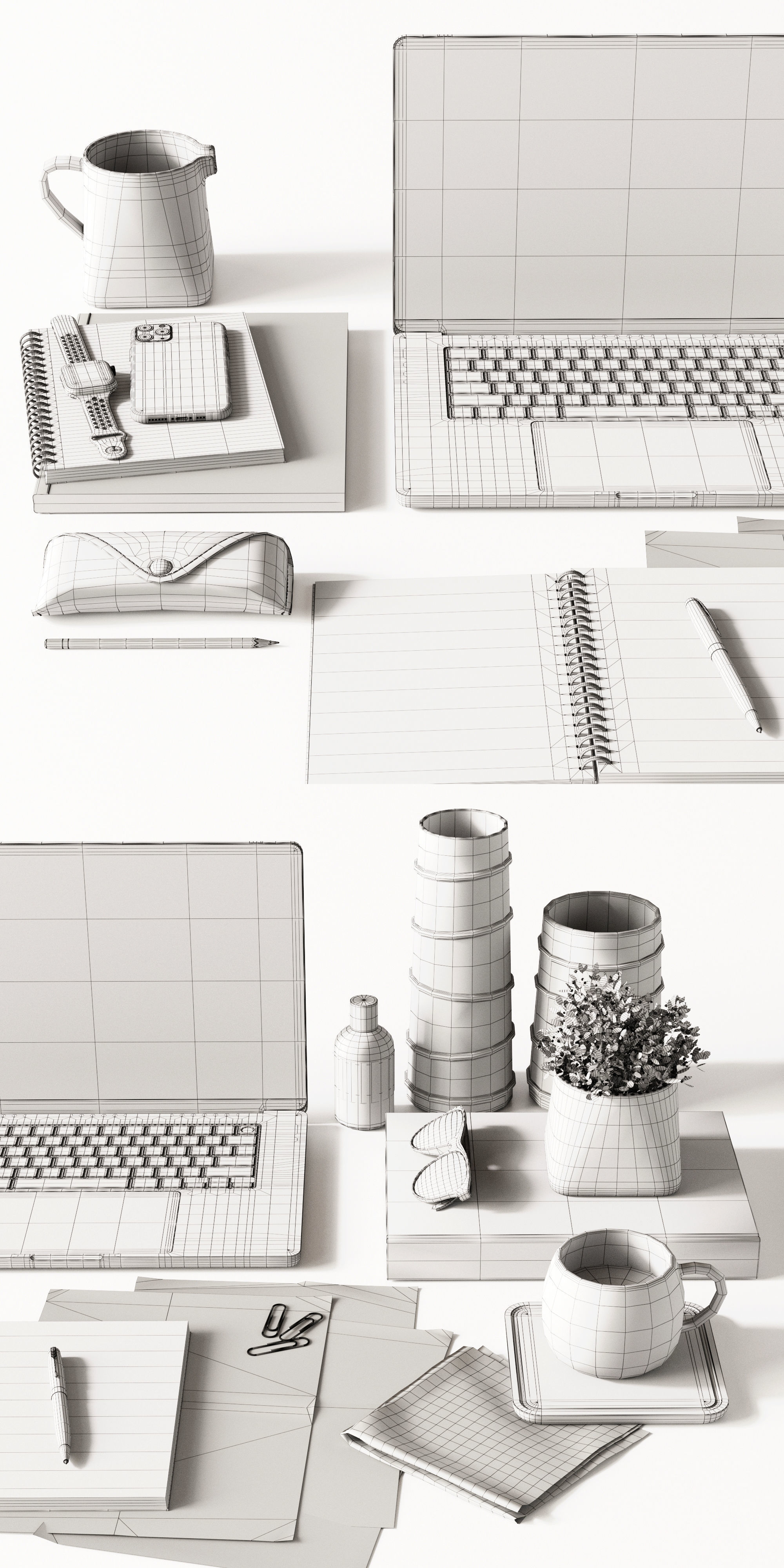 Workspace composition 3D model_6