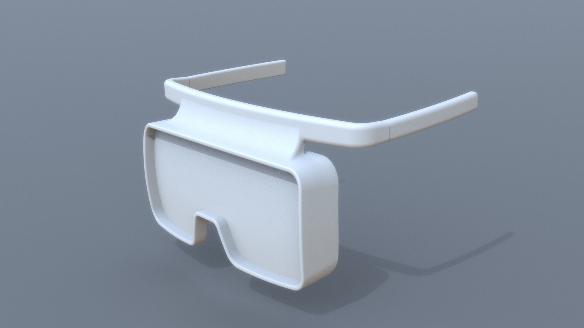 Fashion sci fi sun glasses mask 3D model_8