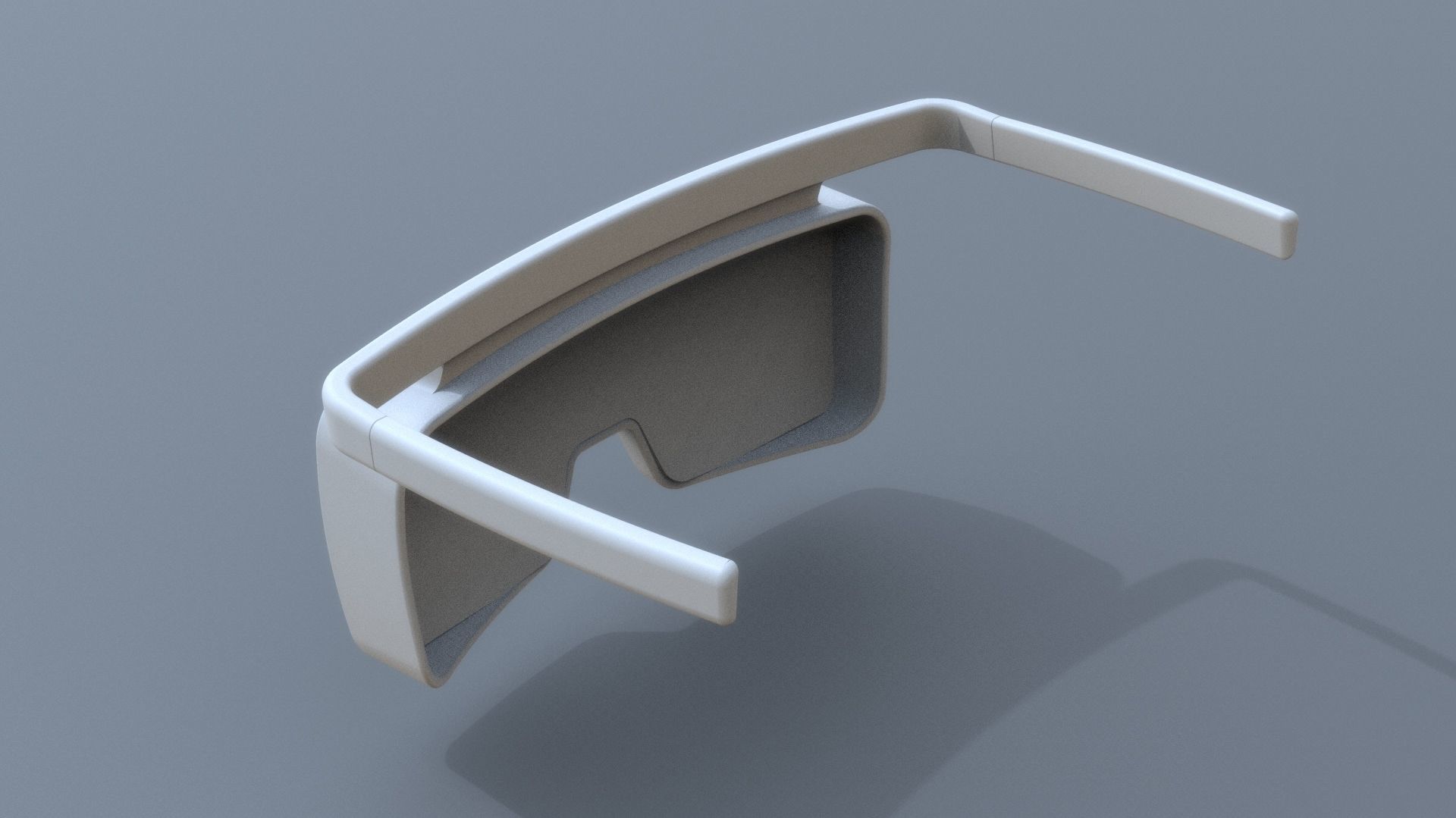 Fashion sci fi sun glasses mask 3D model_9