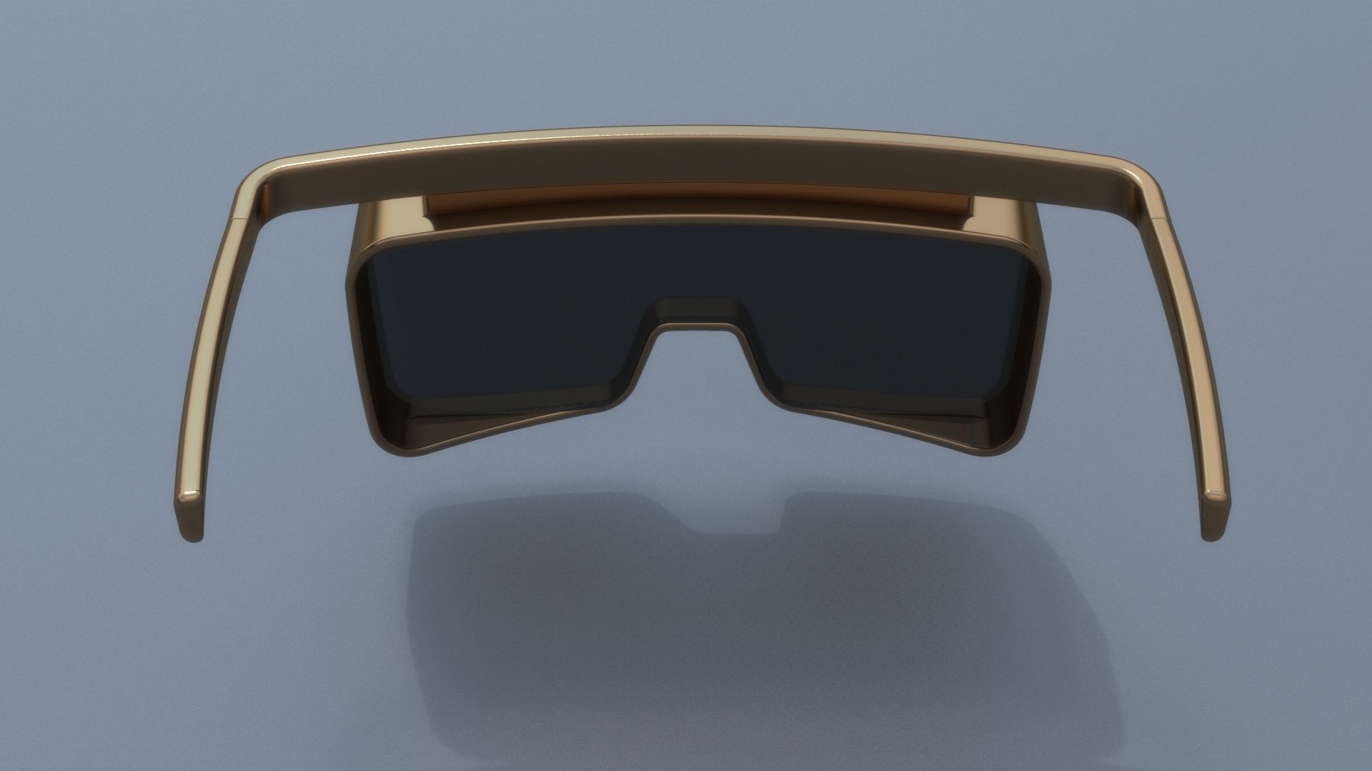 Fashion sci fi sun glasses mask 3D model_7