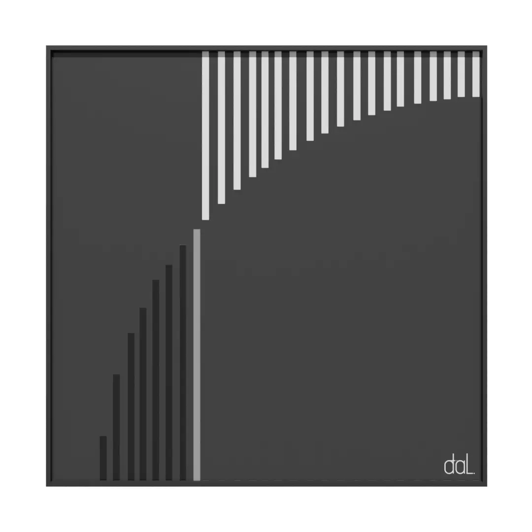 Frame I square with horizontal line in middle Free low-poly 3D model