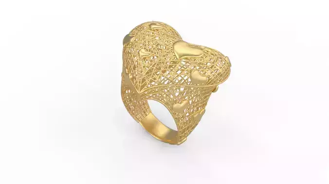 Ultra Vision Heart Ring 664 3D print model