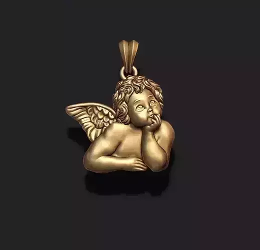 dreaming angel pendant 3D print model