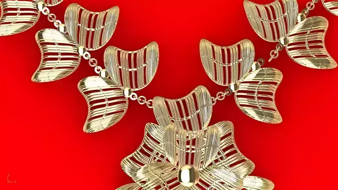 jali flower necklace stl verified 