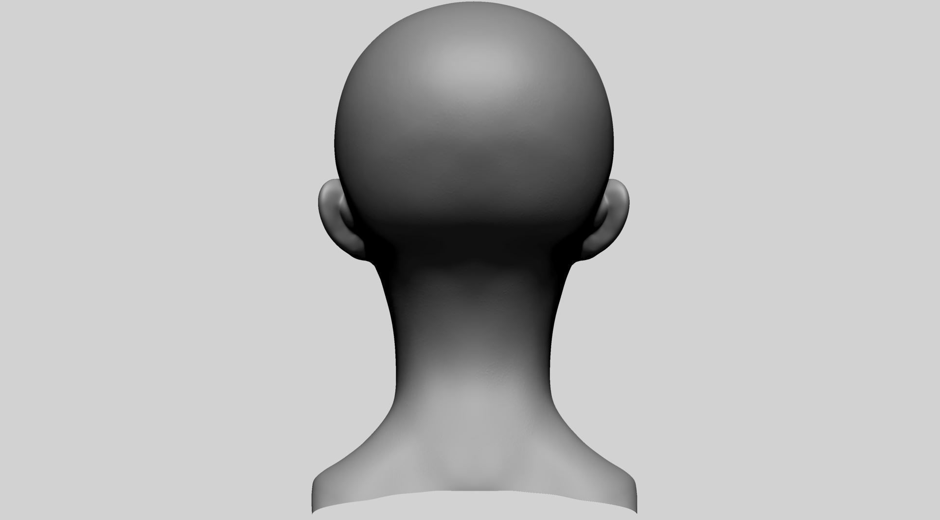 Asian Female Head A 3D model_4