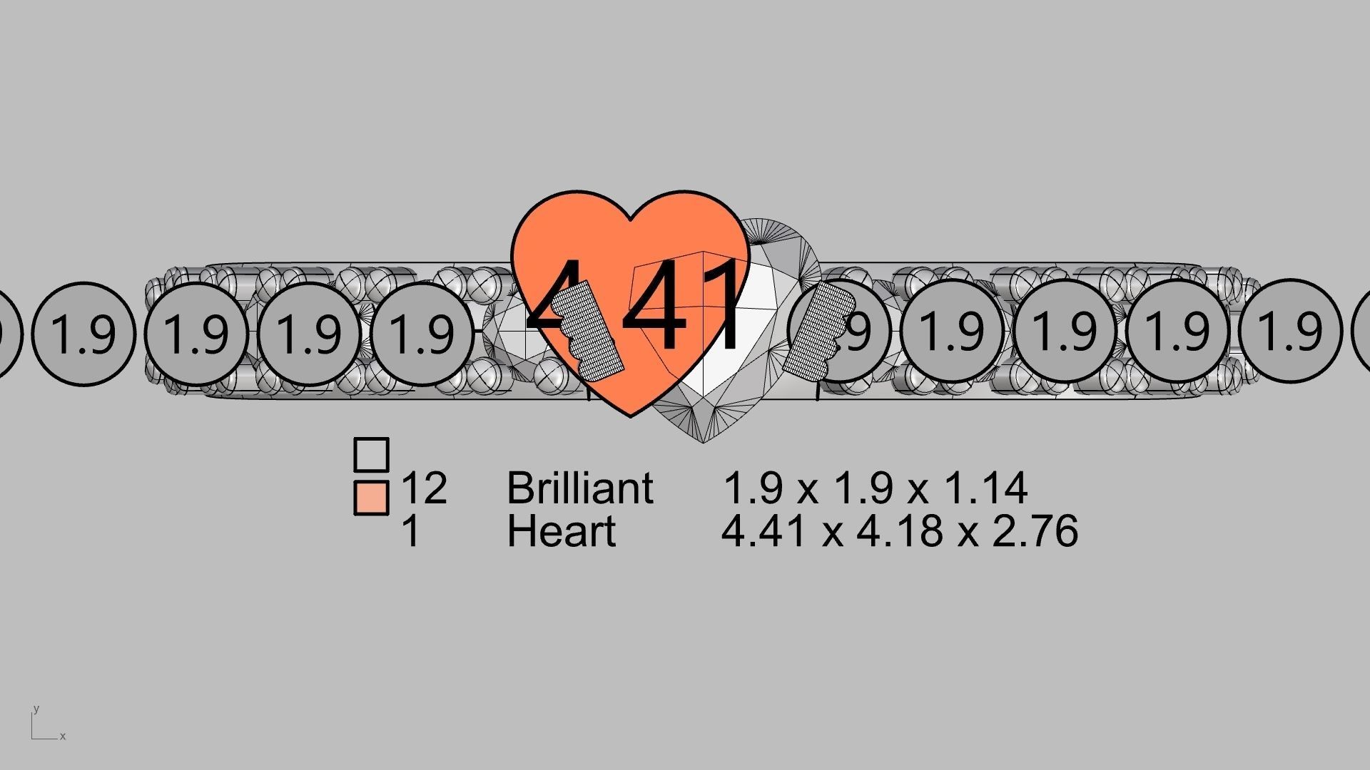 heart engagement  solitaire  ring stl verified  3D print model_20