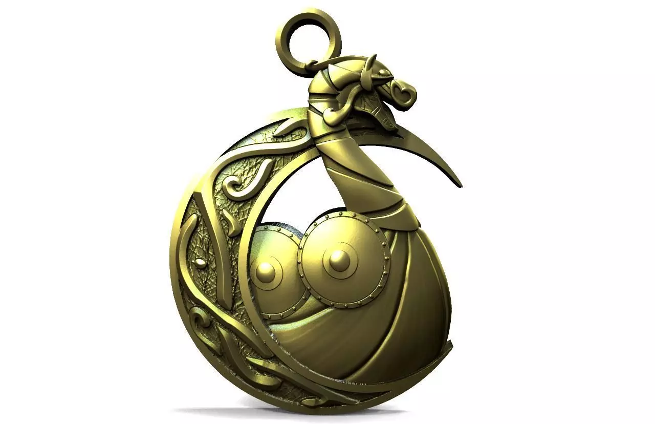 Viking ship pendant 3D print model_0