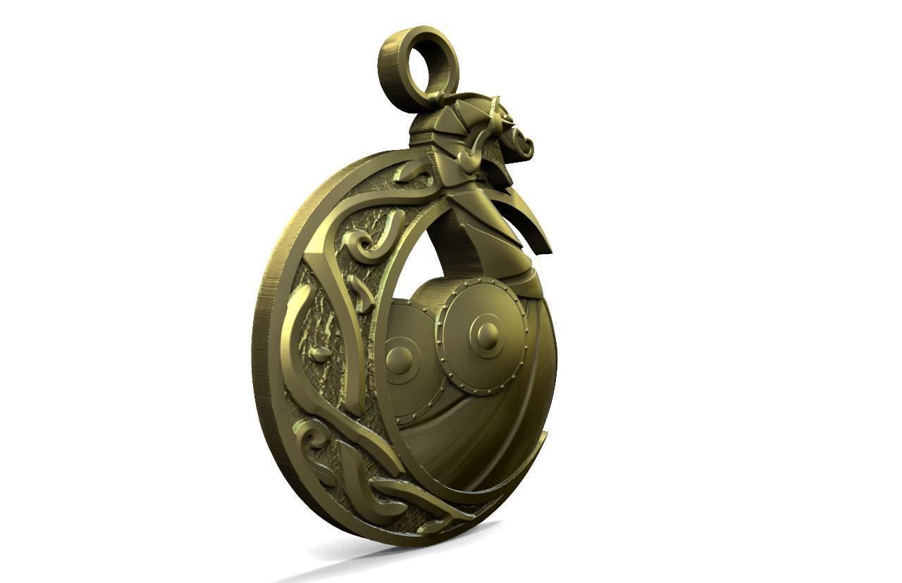 Viking ship pendant 3D print model_2
