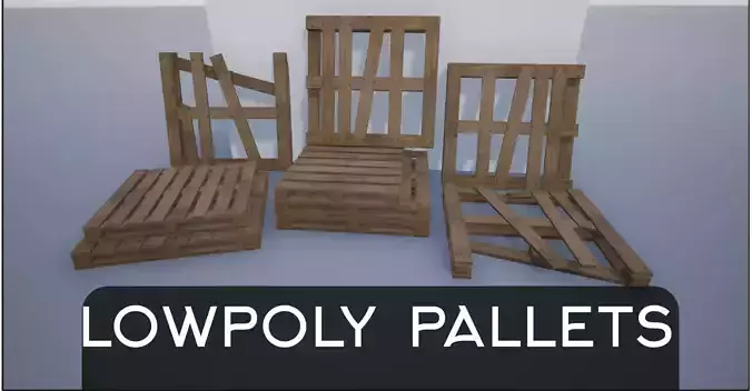 Lowpoly Warehouse Pallets