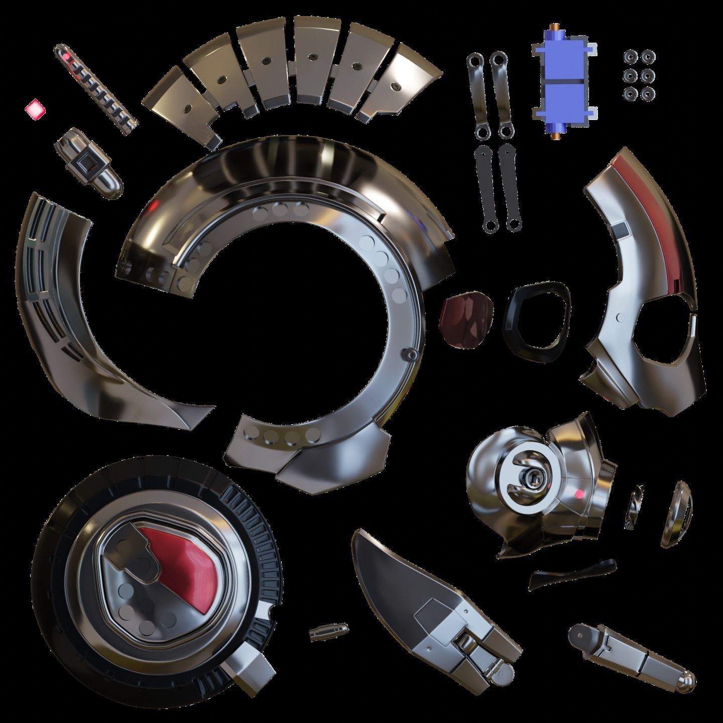 Motorized Ant-Man Mk1 Helmet 3D Model 3D print model_2