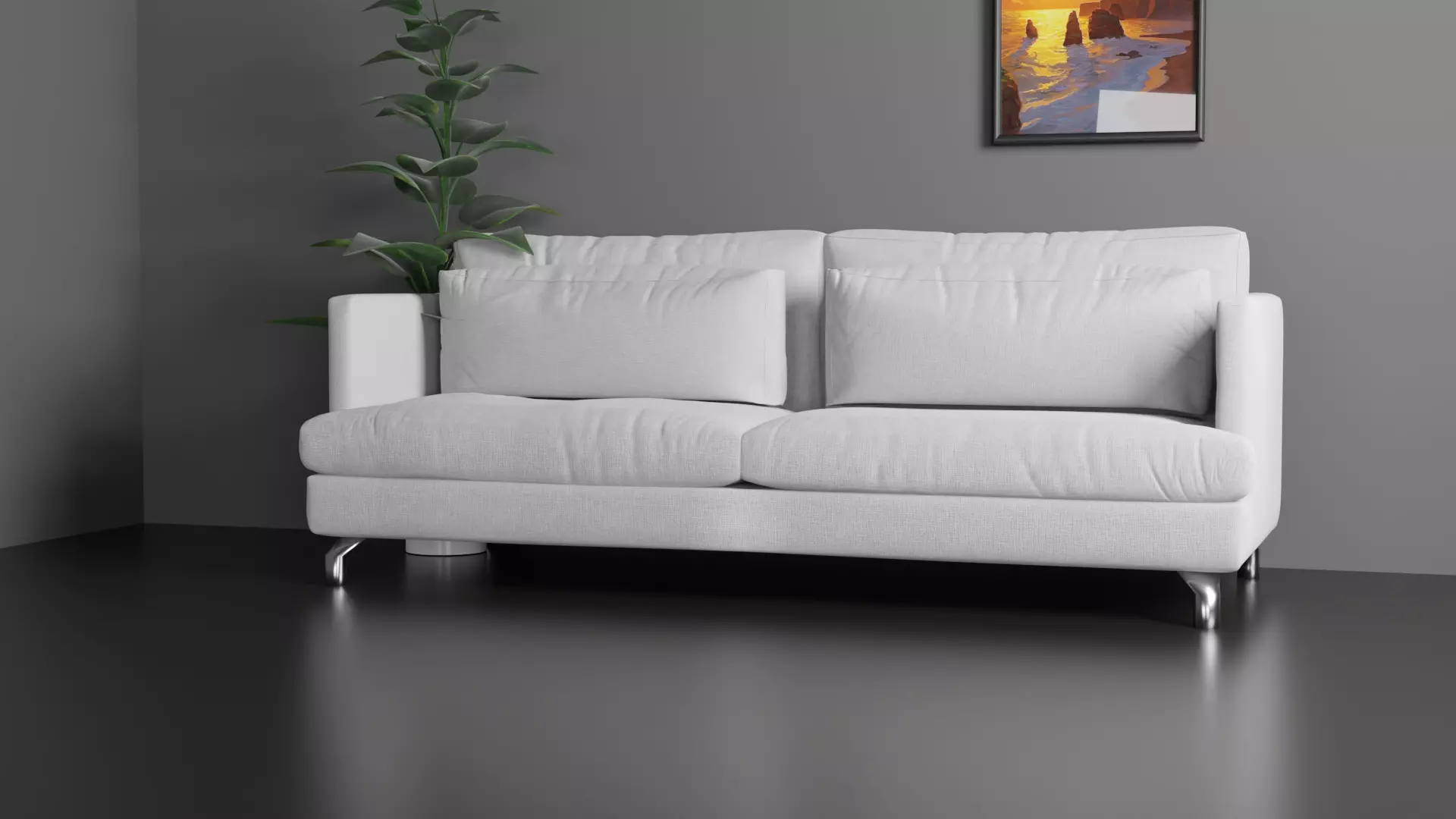 Sofa for interior 009 3D model