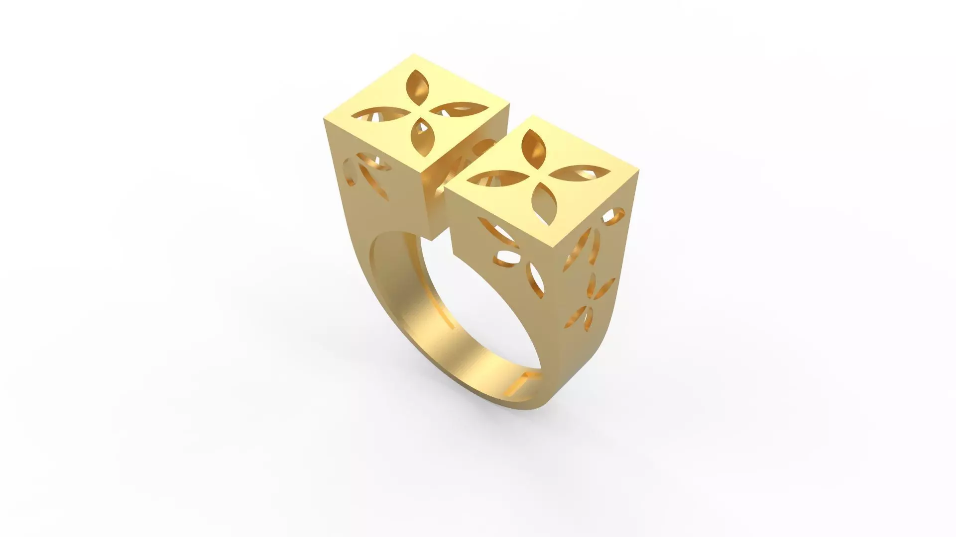 Flower Square Ring 702 3D print model