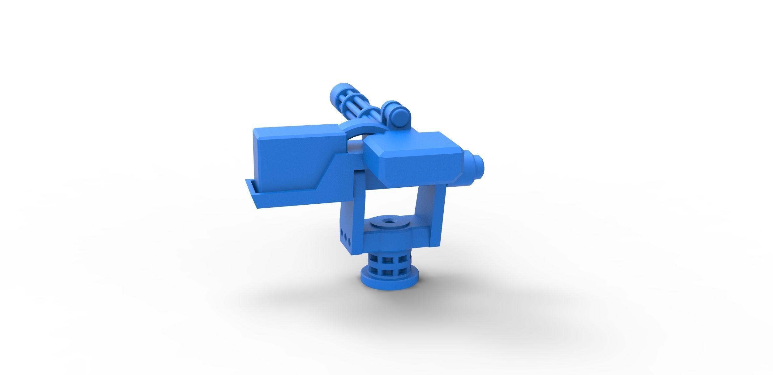 Machine gun turret Scale 1 to 25 3D print model_9