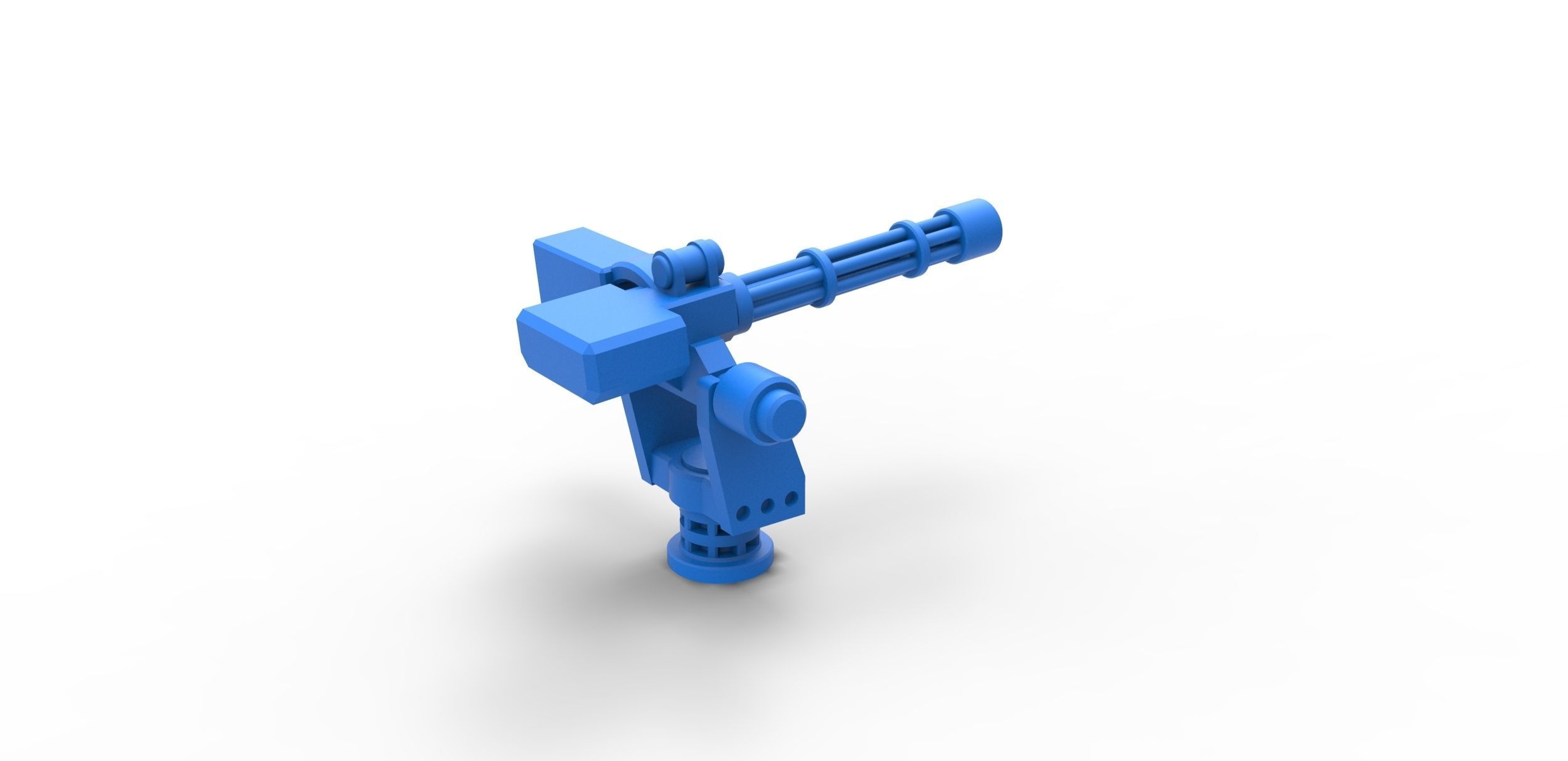 Machine gun turret Scale 1 to 25 3D print model_12