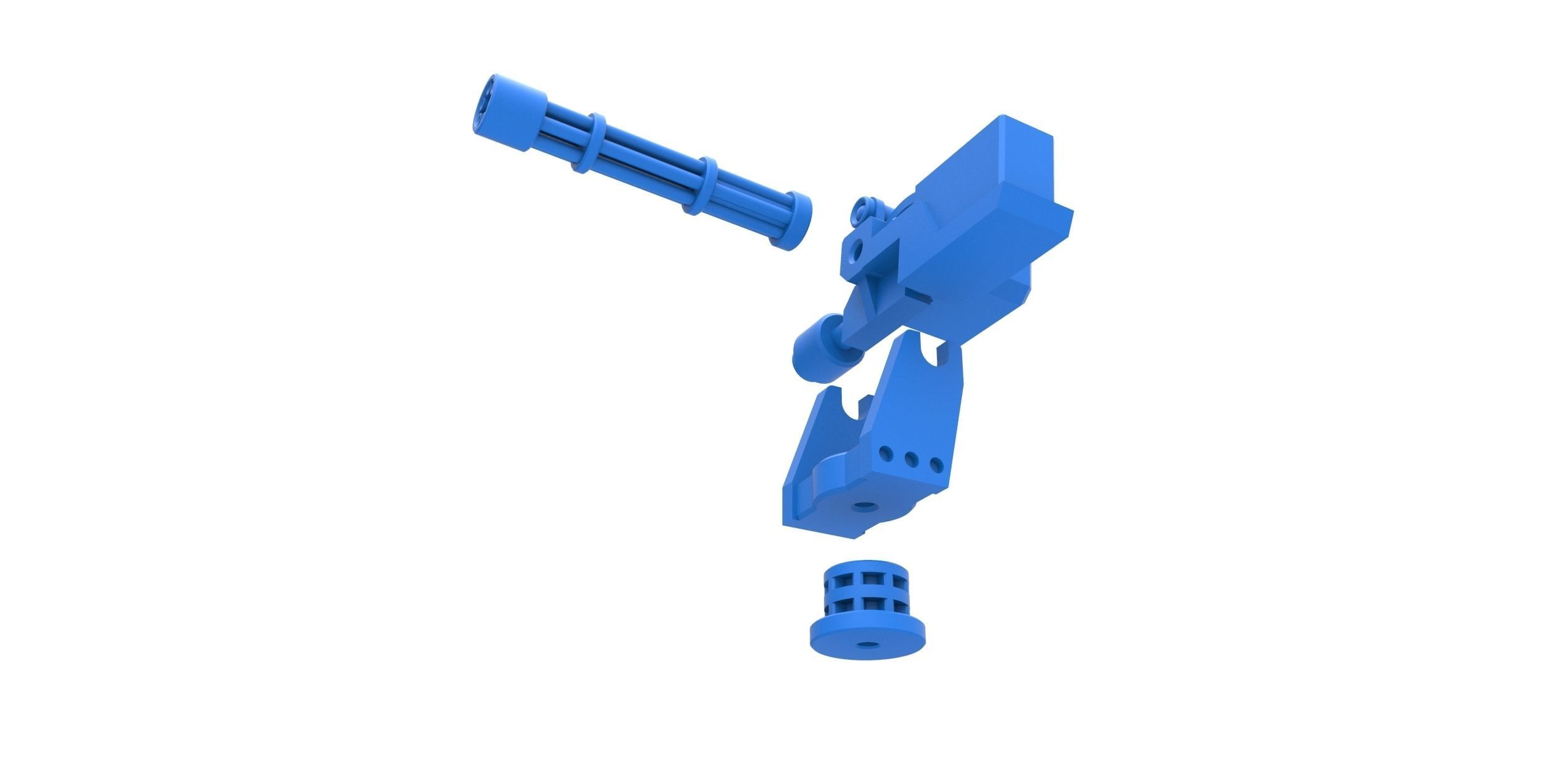 Machine gun turret Scale 1 to 25 3D print model_15