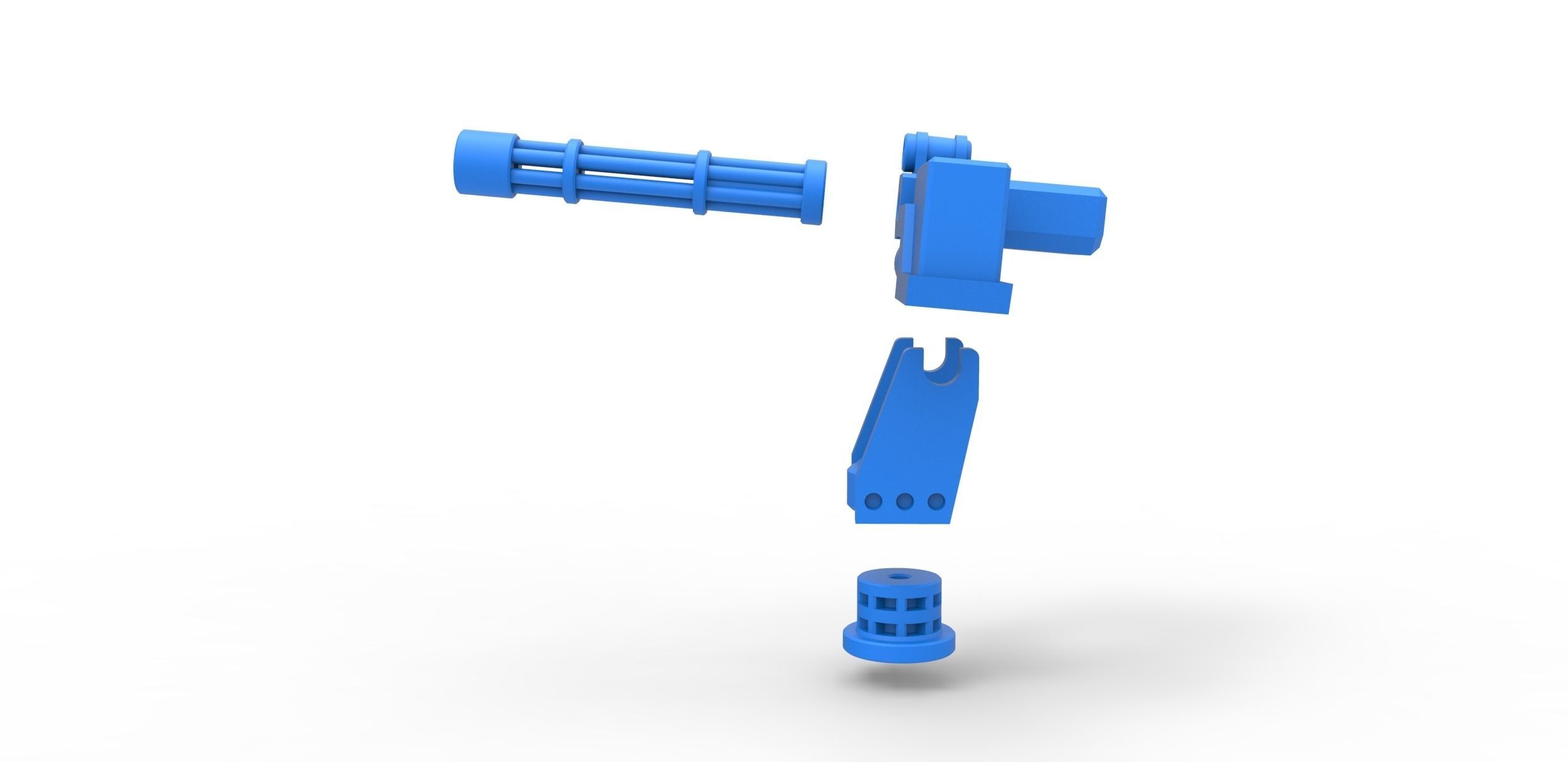 Machine gun turret Scale 1 to 25 3D print model_17