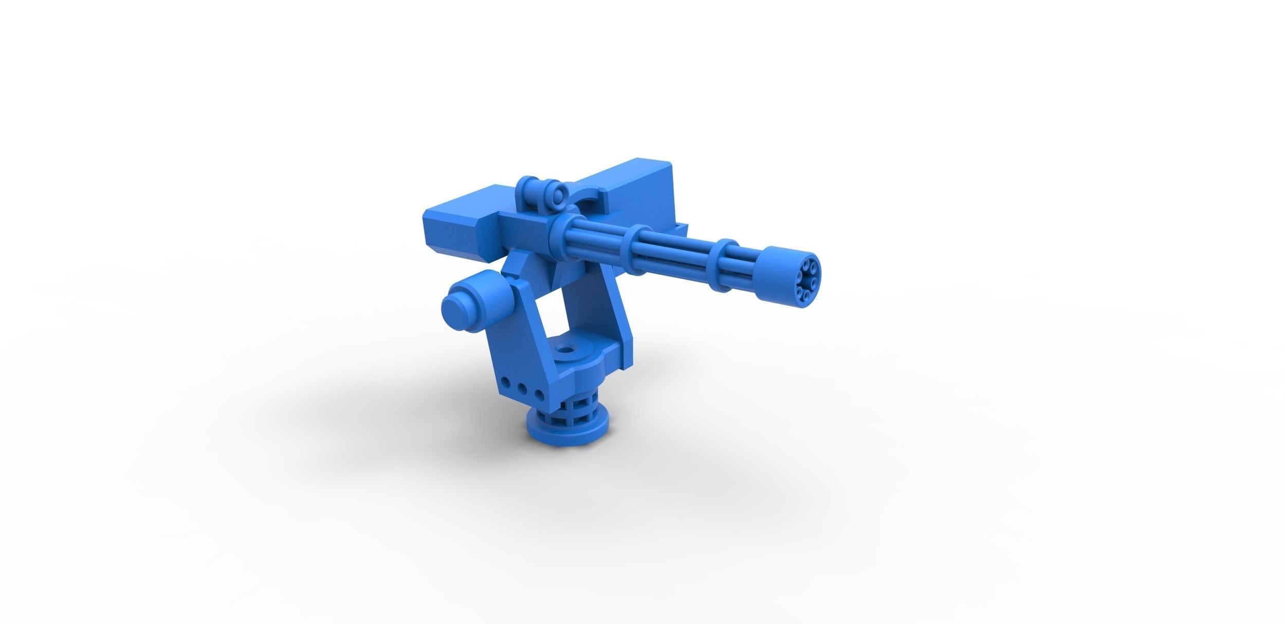 Machine gun turret Scale 1 to 25 3D print model_13