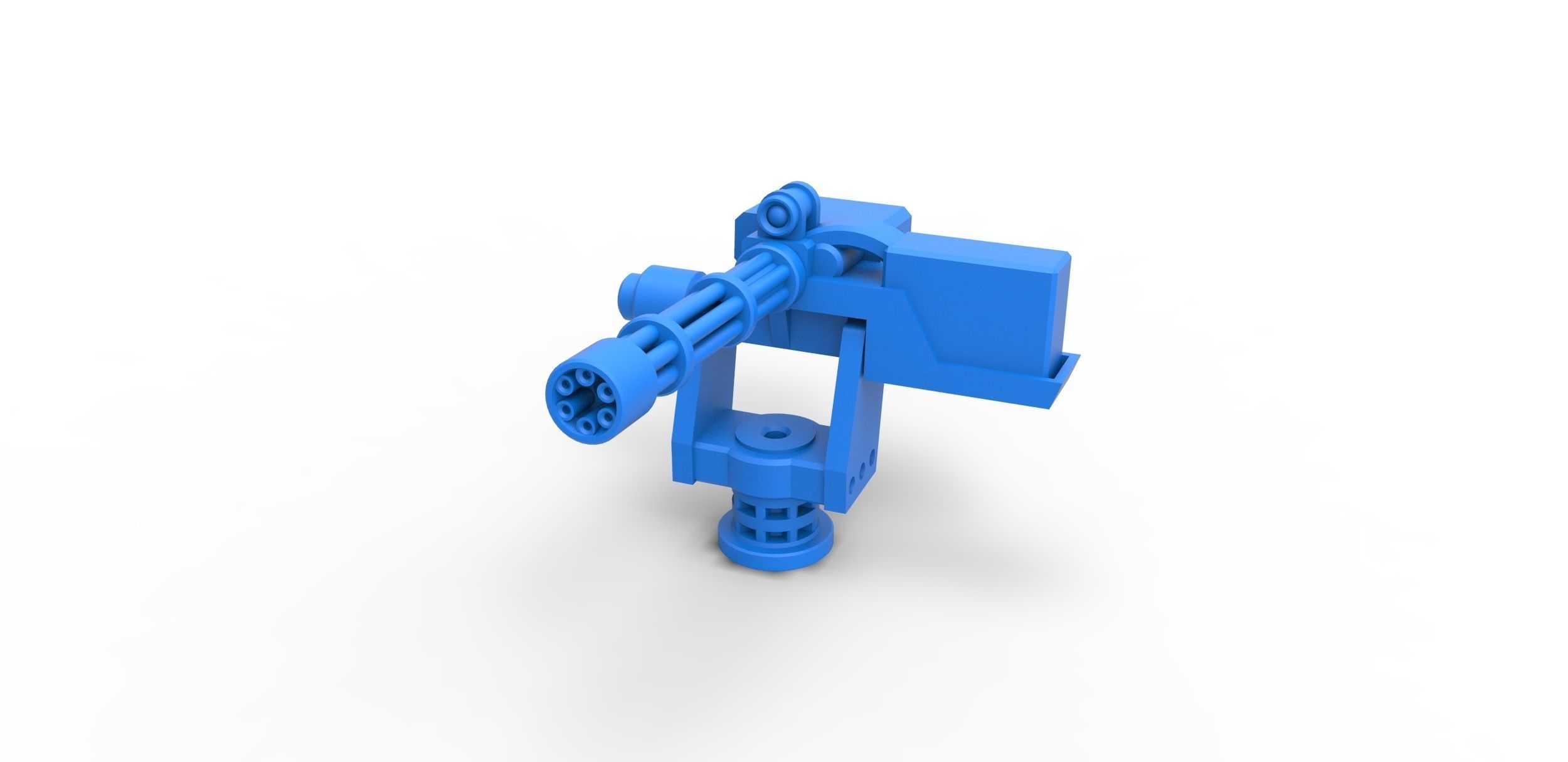 Machine gun turret Scale 1 to 25 3D print model_2