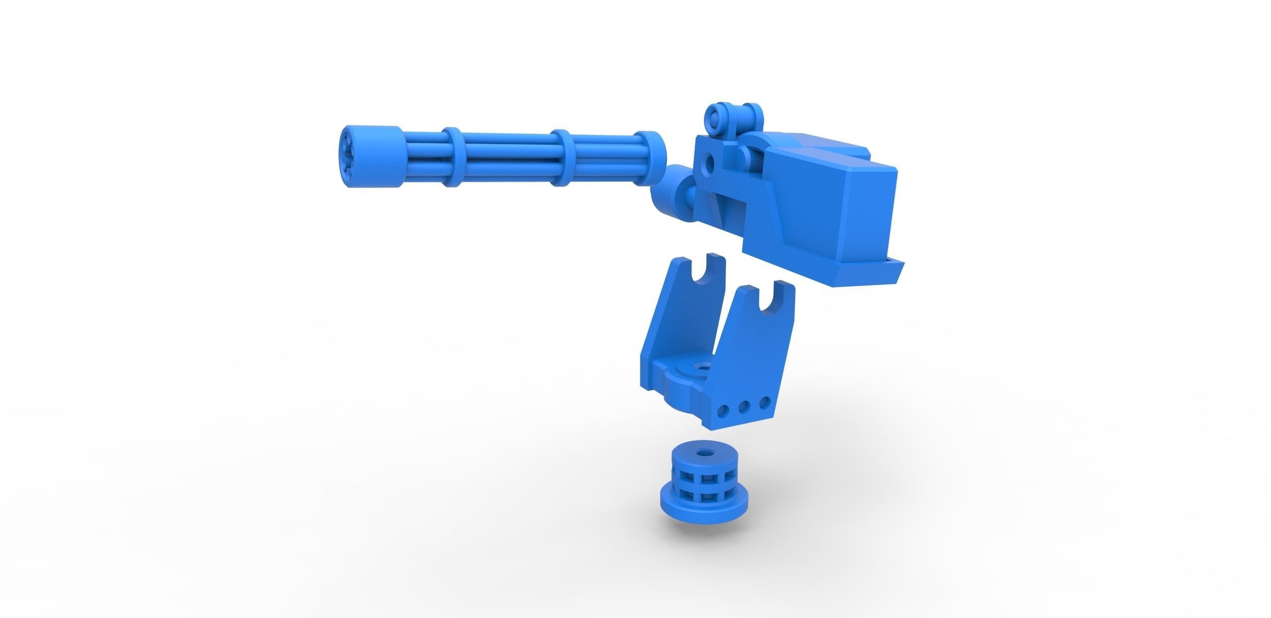 Machine gun turret Scale 1 to 25 3D print model_14