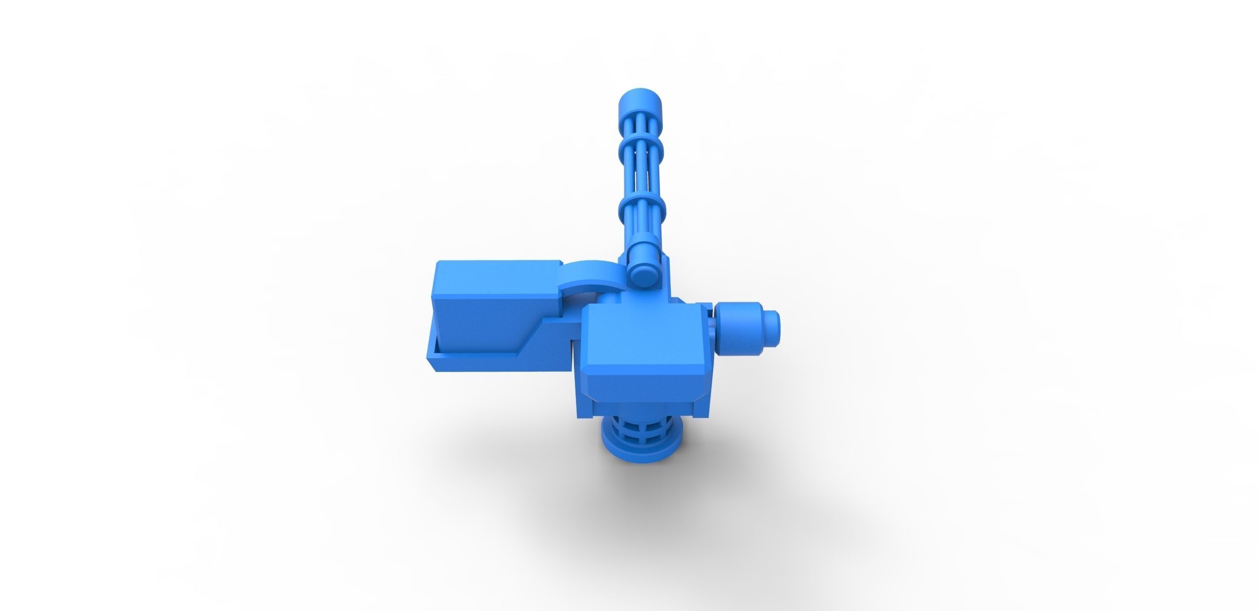 Machine gun turret Scale 1 to 25 3D print model_11