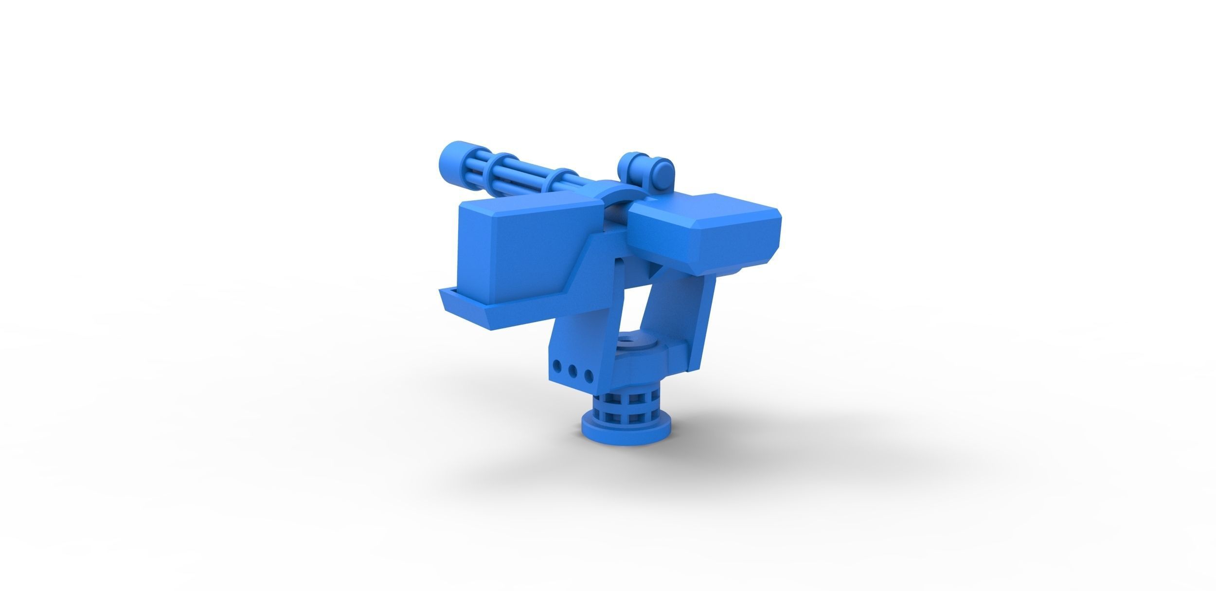 Machine gun turret Scale 1 to 25 3D print model_8