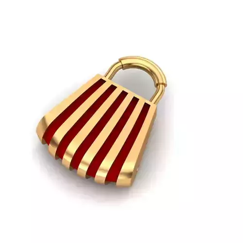 Jewelry golden padlock