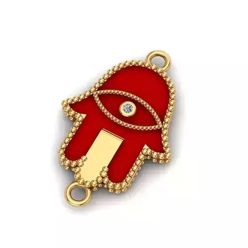 Jewelry enamel hamsa charm 3D print model